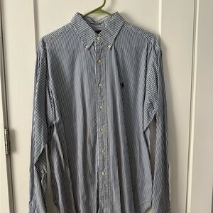 Ralph Lauren Mens Blue Striped Shirt